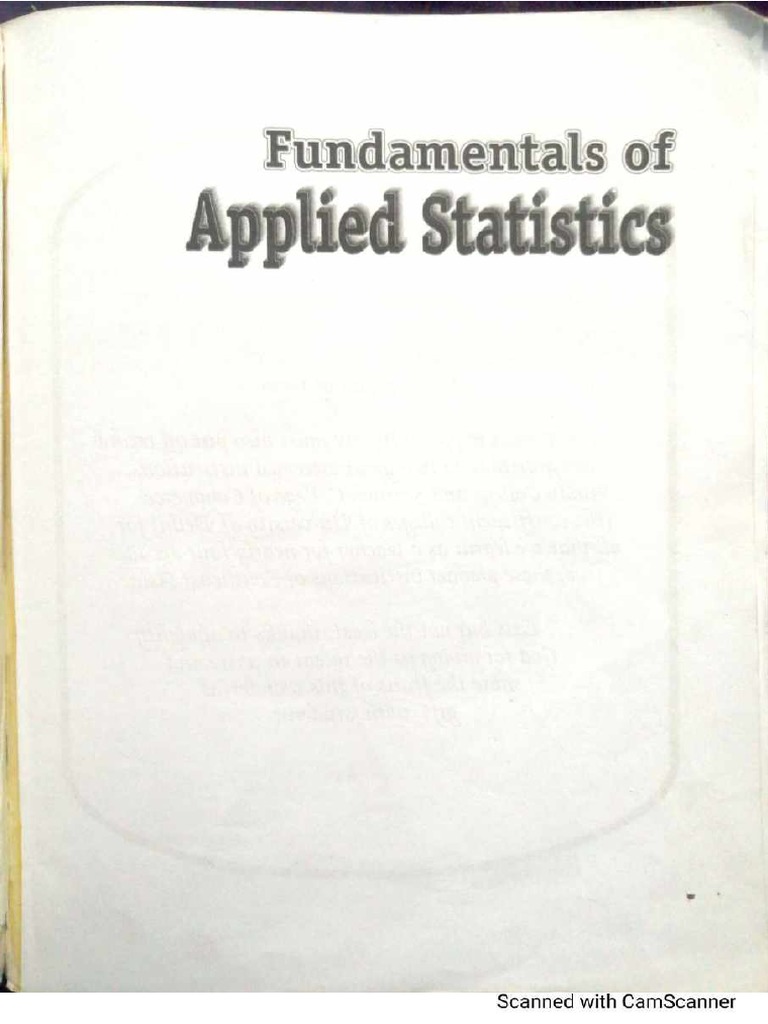 FUNDAMENTAL OF APPLIED STATISTICS SC GUPTA AND KAPOOR PDF intelligence overview
