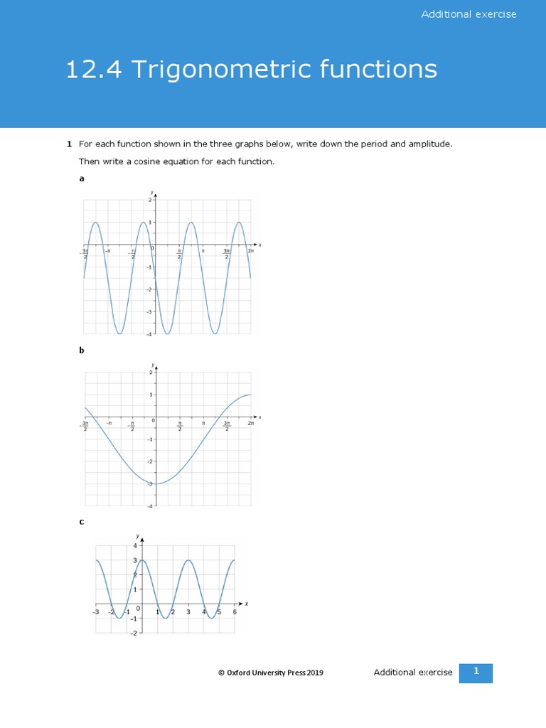 Extra Practice - Trig Functions | PDF | Trigonometric Functions ...
