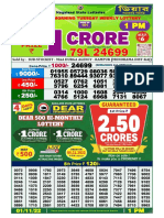 Nagaland State Lotteries - Dear Teesta Morning Tuesday Weekly Lottery Results