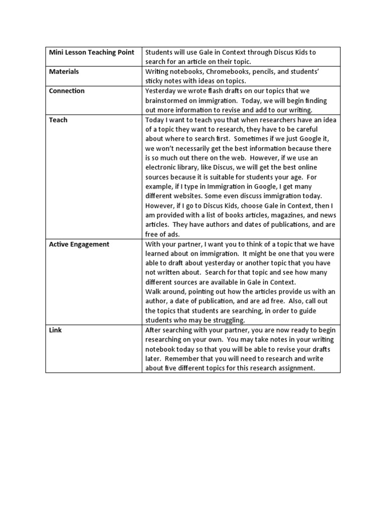 Mini Lesson On Discus PDF Human Communication Cognition