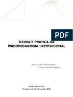 TEORIA E PRÁTICA DA PSICOPEDAGOGIA INSTITUCIONAL 2° EDIÇÃO 