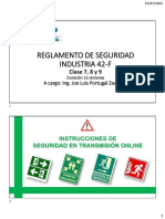 Clase 8-9. Regalmento de Seguridad Industrial. Parte 2