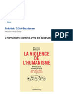 L’Humanisme Comme Arme de Destruction Massive _ Frédéric Côté-Boudreau