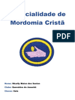 Especialidade de Mordomia Cristã