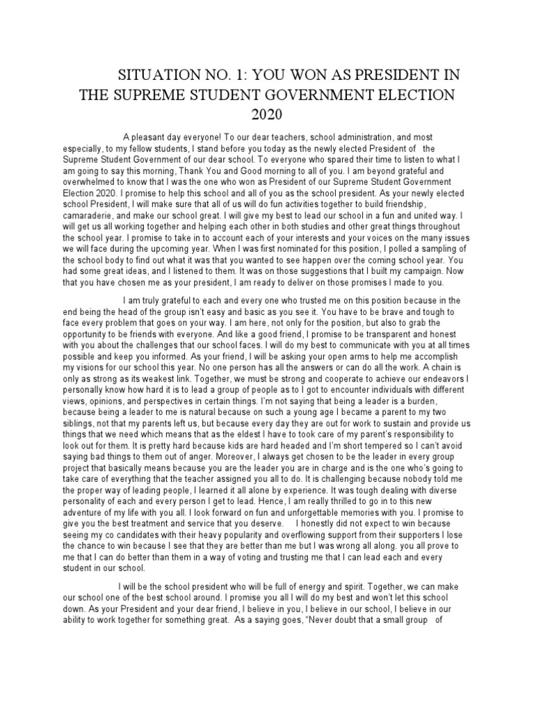 Situation No 1 in Oral Com | PDF | Wellness