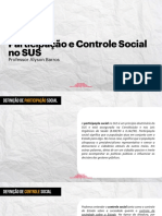 Participação e Controle Social No SUS Psicologia Nova
