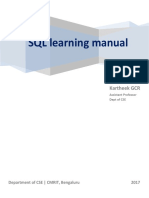 SQL Learning Manual: Kartheek GCR