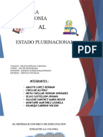 De La Colonia Al Estado Plurinacional Diapositiva