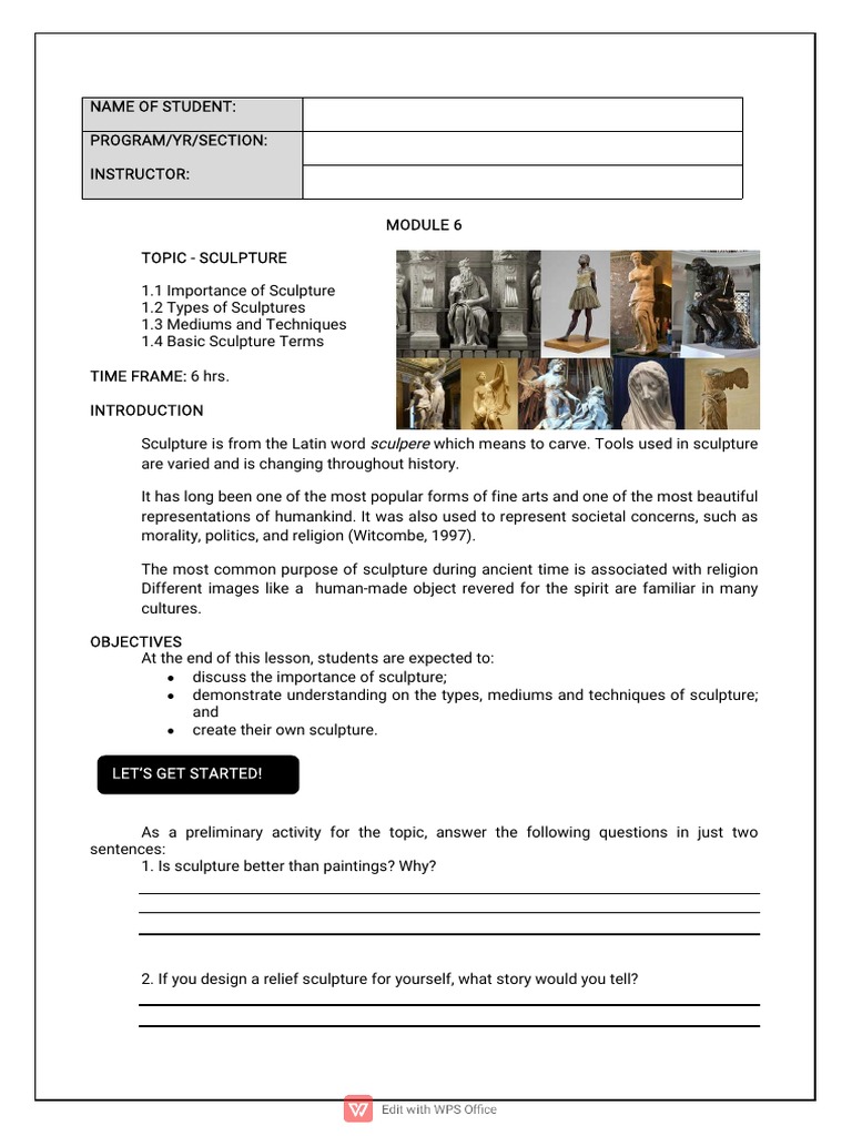 Understanding Sculpture in Art | PDF