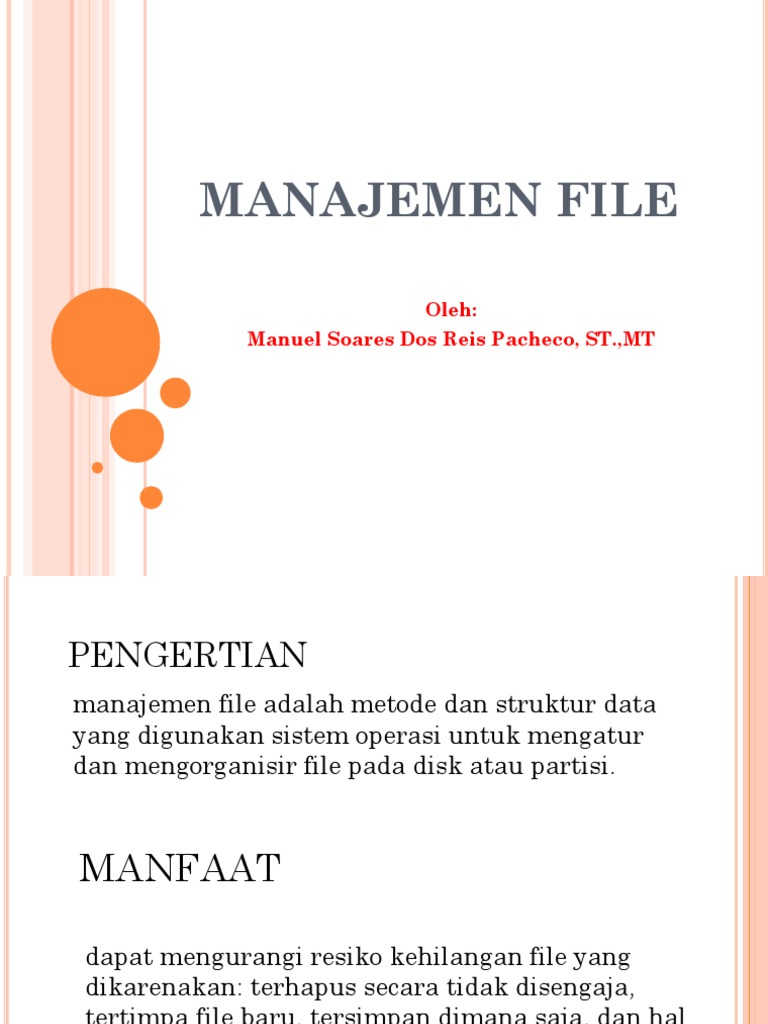 Manfaat dan Struktur Manajemen File | PDF | Seni