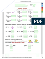 Ficha Interactiva de Números Decimais