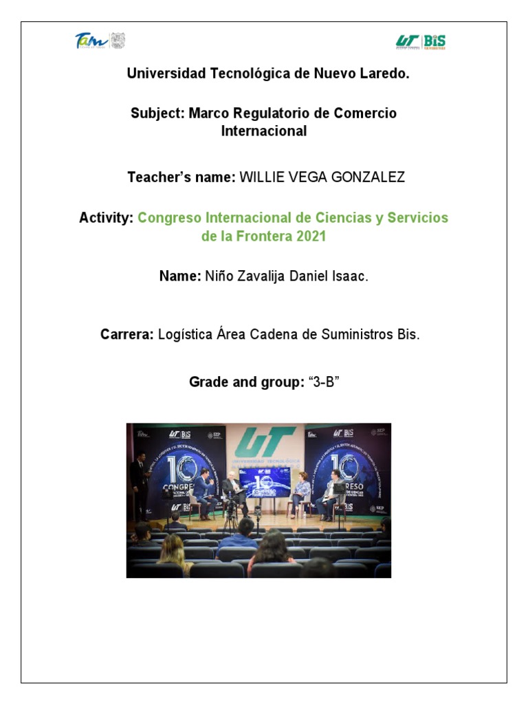 Congreso Internacional de Ciencias y Servicios de La Frontera 2021 | PDF