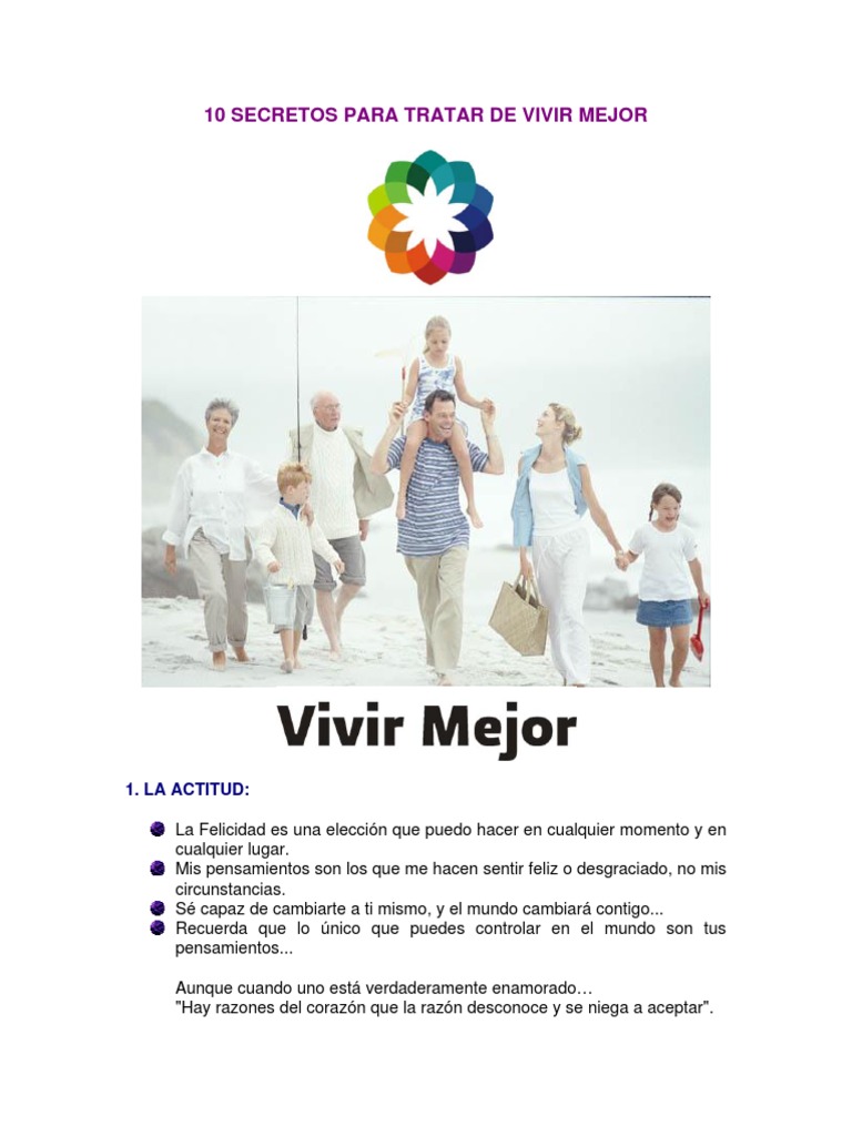 10 Secretos para Vivir Mejor | PDF | Amor | Felicidad