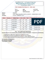 Semester - Result Bharathidasan University Result