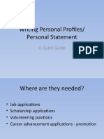 Writing Personal Profiles