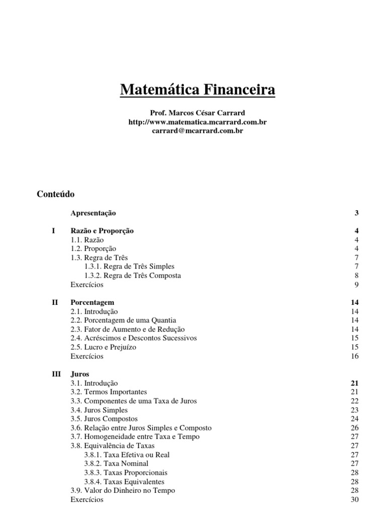 Fundamentos de Matemática Financeira | PDF | Juros | Percentagem