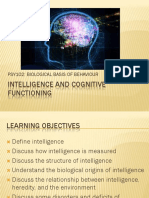 PSY102: Biological Basis of Intelligence