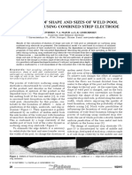 Evaluation of Shape and Sizes of Weld Pool in Surfacing Usnig Combined Strip Electrode