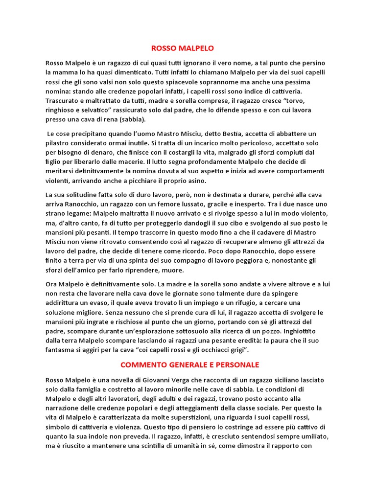 Rosso Malpelo PDF