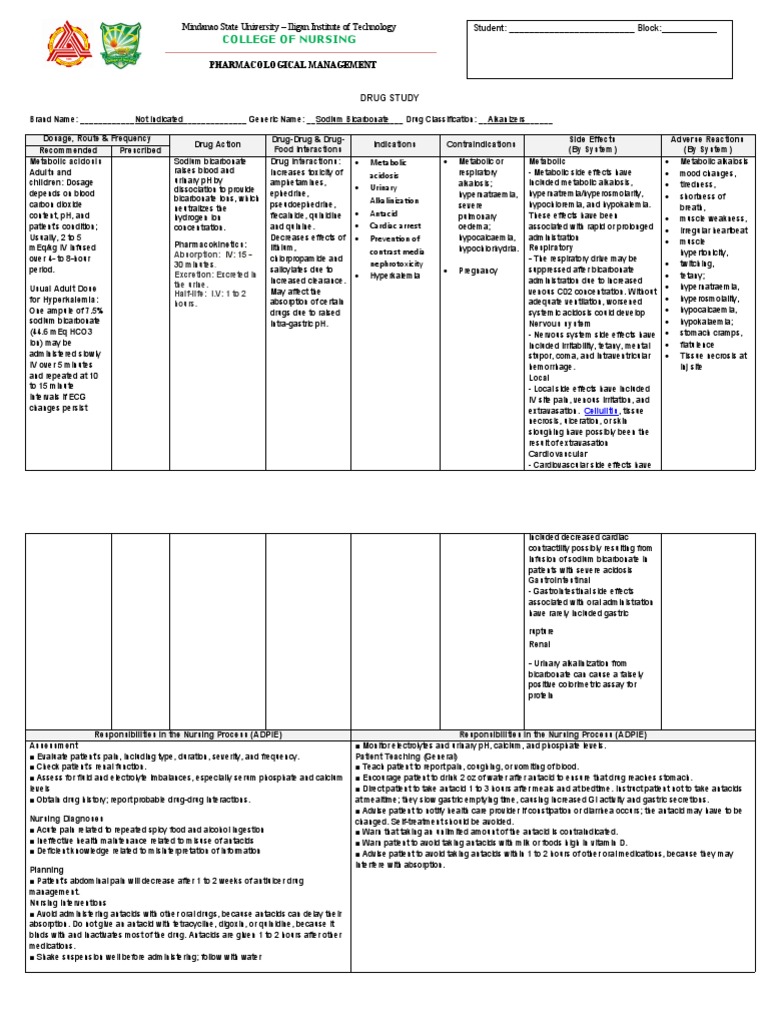 Sodium Bicarbonate Pdf Bicarbonate Medicine