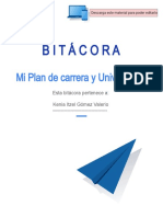 Bitacora - Mi Plan de Carrera y Universidad