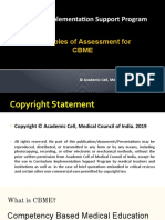 Principles of Assessment For Competency Based Medical Education