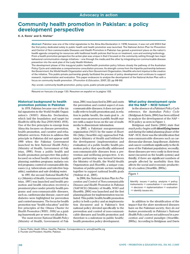 Governance/health Policies | PDF | Health Promotion | Policy