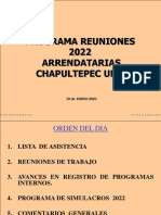 Programa 2022 Reuniones Arrendatarias Torre Chapultepec Uno