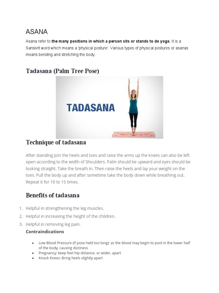 Yoga Asanas | PDF | Asana | Clinical Medicine