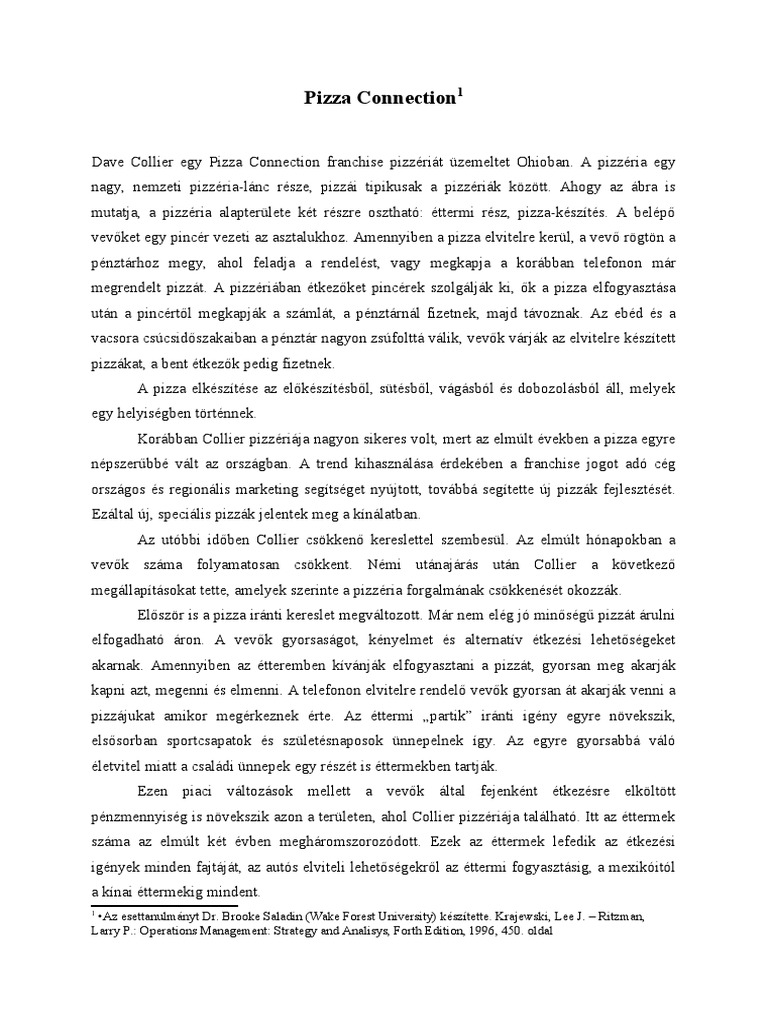 Pizza Connection PDF