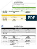 Shortened Class Schedule