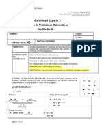 Adecuación Evaluació Ecuaciones - N°2 Ecuaciones Lineales