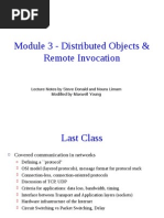 Module 3 - Distributed Objects & Remote Invocation