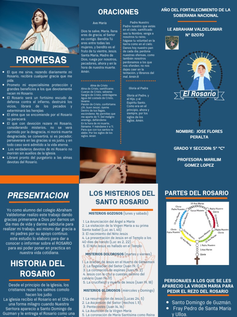 Guía Completa del Santo Rosario | PDF | Rosario | María, madre de Jesús