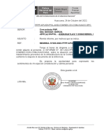 Oficio e Informe Sobre Mantenimiento Preventivo CPNP Huaccana