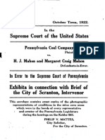 Exhibits in connection with Brief of the City of Scranto, Intervenor, Pennsylvania Coal Co. v. Mahon, No. 22-549 (U.S., argued Nov. 14, 1922)