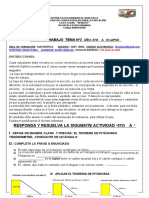 HOJA DE TRABAJO Nº 2 MATEMATICA  4TO   A III LAPSO