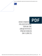 Documentação, Filesystem, Tipos de Arquivos e Processos Do Linux