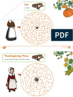 T TP 1655294346 Thanksgiving Maze Colouring Activity Worksheets - Ver - 1