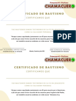 Certificado de Bautismo