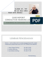 Conductive Hearing Loss - TULI KONDUKTIF