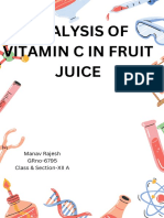 Analysis of Vitamin C in Fruit Juice