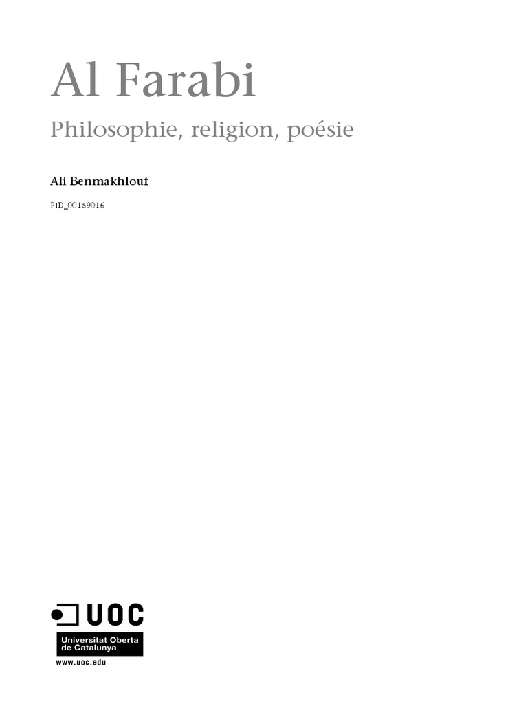 La Pensée Classique Arabe - Module16 - Al Farabi | PDF | Aristote | Platon