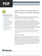 Download Using Likewise for Single Sign-OnWith Kerberos and Active Directory by Likewise Software SN6075343 doc pdf