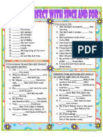 Present Perfect With Since and For Fun Activities Games Grammar Drills - 37518 - 1