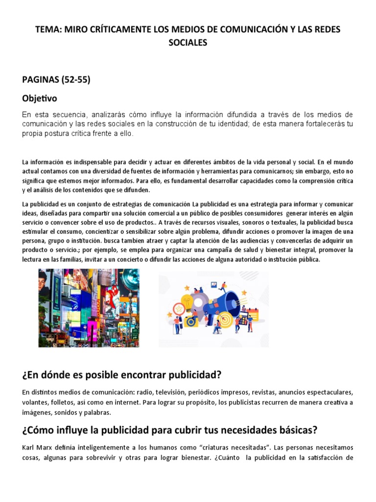 Formacion Civica y Etica 2c | PDF | Publicidad | Comunicación