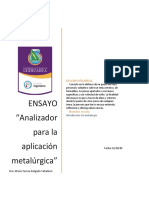 Ensayo Analizadores XRD XRF 