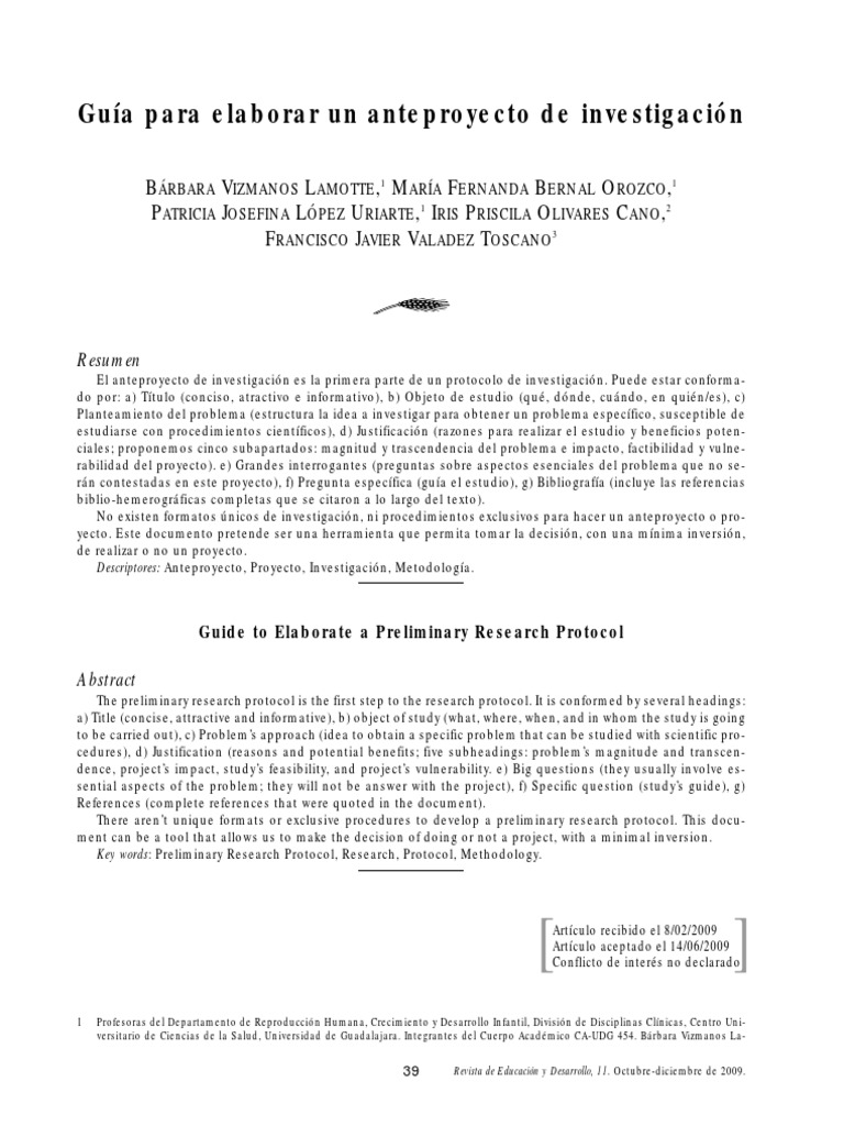 2.1 Guía para Elaborar Un Anteproyecto de Investigación | PDF | Teoría ...