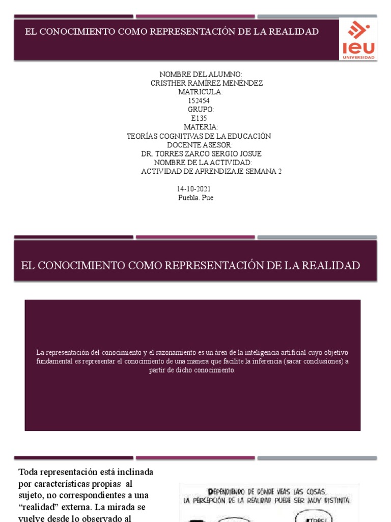 Representación del Conocimiento y Realidad | PDF