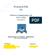 Practical File on Software Engineering Lab